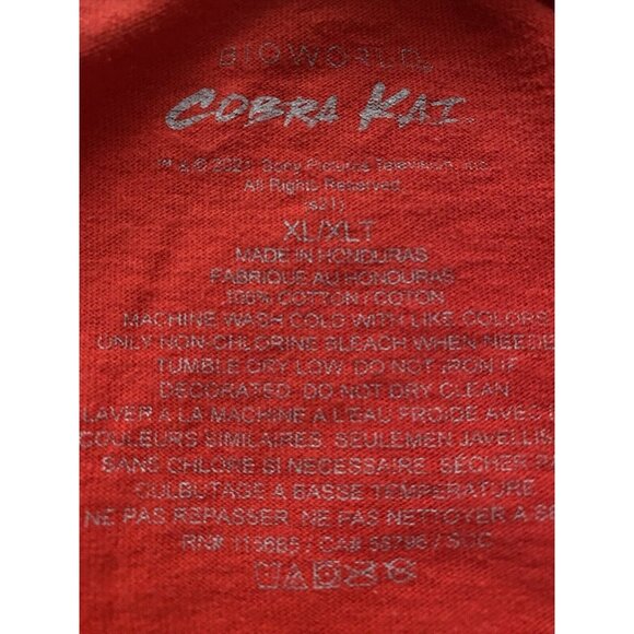 Cobra Kai Shirt Size XL  Red Snake Logo Design Graphic Adult Casual Unisex - Picture 6 of 7